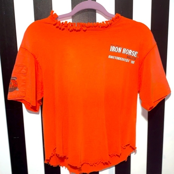 1998 Vintage Biketoberfest Iron Horse Saloon Daytona Halloween Chopper Tee - Picture 2 of 11